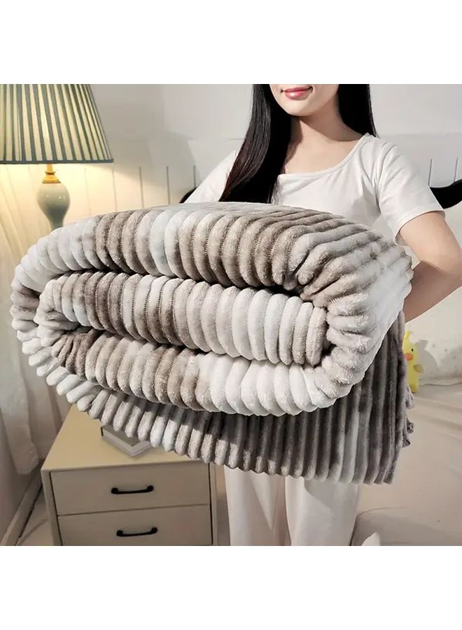 Ink Painting Flannel Blanket 200x230 Soft Warm Machine Washable For Home Office Travel - Image 4